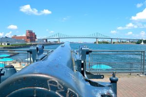 Cannons on the harbor
