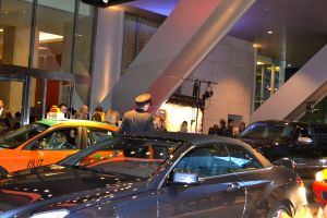 Countless Suv's Limos and cabs pull in front of the Ritz-Carlton