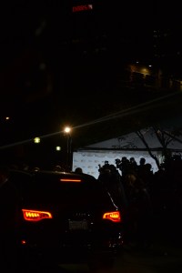 Kate Hudson's SUV about the pull up