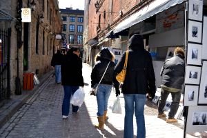 Art exhibit in the streets of Old Montreal
