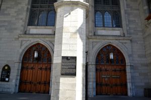 Front doors of Notre-Dame Basilica