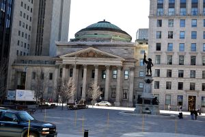 Historic Bank Building in Old Montreal