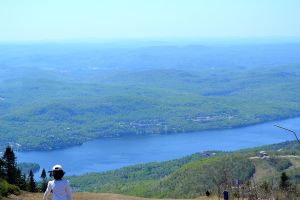 close view of lake at top