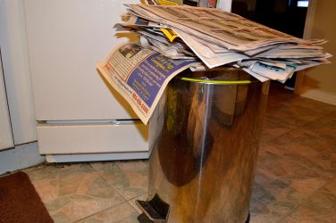 Papers about to be thrown out 